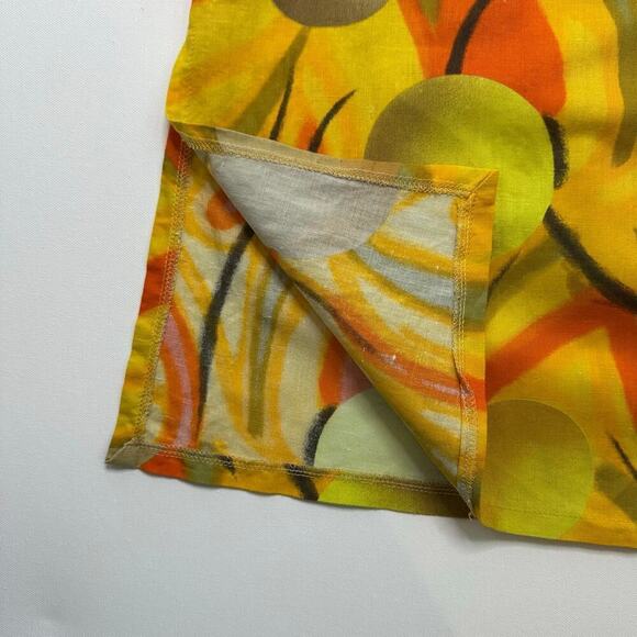 Vintage 1960’s Cotton Geometric Print Tunic Top - Picture 4 of 6